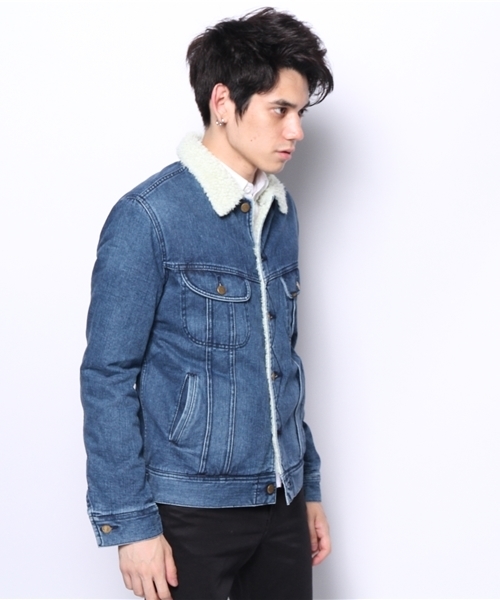 CIAOPANIC（チャオパニック）の「【LEE×Ciaopanic】デニムボアジャン（デニムジャケット・メンズ・ブルー/インディゴブルー・LARGE/MEDIUM）」の4枚目の写真