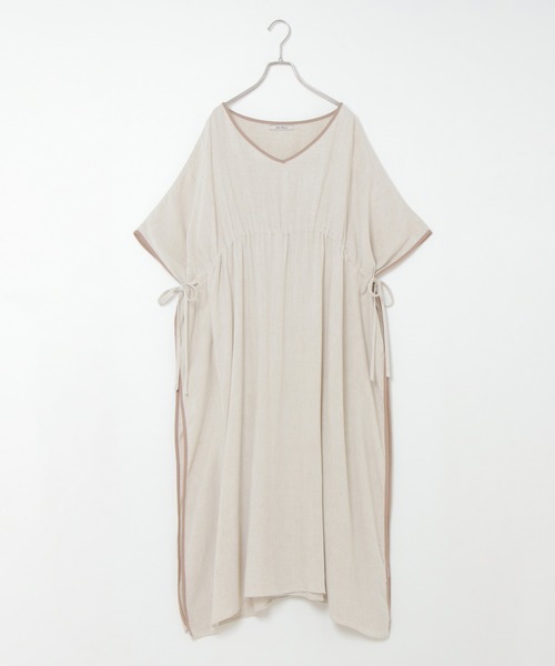 notch.（ノッチ）の「カフタンワンピース（ワンピース・レディース・ベージュ/ブラウン・M）」の6枚目の写真