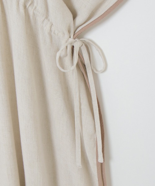 notch.（ノッチ）の「カフタンワンピース（ワンピース・レディース・ベージュ/ブラウン・M）」の10枚目の写真