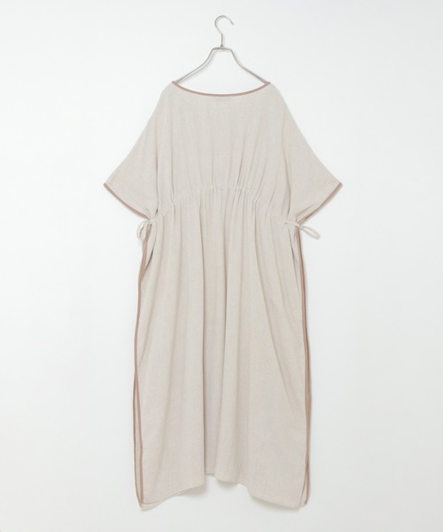 notch.（ノッチ）の「カフタンワンピース（ワンピース・レディース・ベージュ/ブラウン・M）」の7枚目の写真
