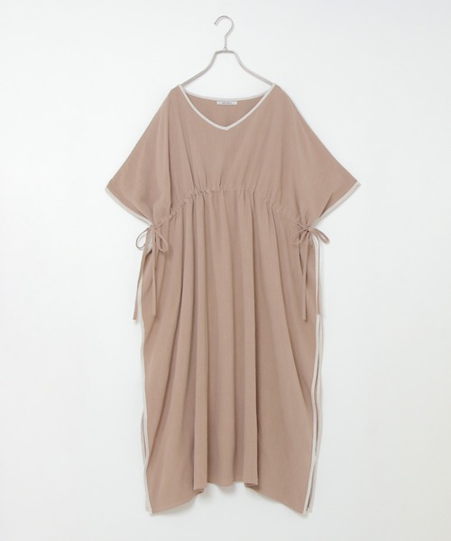 notch.（ノッチ）の「カフタンワンピース（ワンピース・レディース・ベージュ/ブラウン・M）」の5枚目の写真