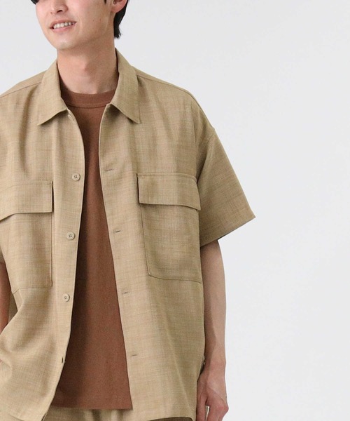 BACK NUMBER（バックナンバー）の「【接触冷感】【BACK NUMBER】DRYセットアップシャツ / 吸水速乾（シャツ/ブラウス・メンズ・ネイビー/オリーブ/グレー/ベージュ/ブラック/ブラウン・L/M/XL）」の4枚目の写真