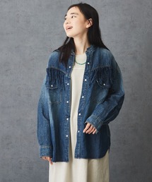 TOBILA（トビラ）の「9oz デニム フリンジ ウエスタンシャツ（シャツ/ブラウス）」