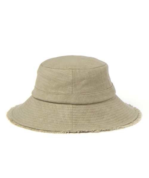 BAYFLOW(ベイフロー)の「コットンリネンフリンジハット(ハット・レディース・カーキ/ナチュラル・FREE)」の3枚目の写真
