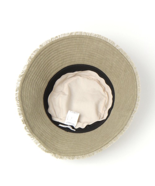 BAYFLOW(ベイフロー)の「コットンリネンフリンジハット(ハット・レディース・カーキ/ナチュラル・FREE)」の11枚目の写真