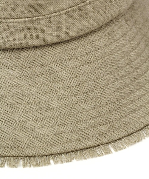 BAYFLOW(ベイフロー)の「コットンリネンフリンジハット(ハット・レディース・カーキ/ナチュラル・FREE)」の10枚目の写真