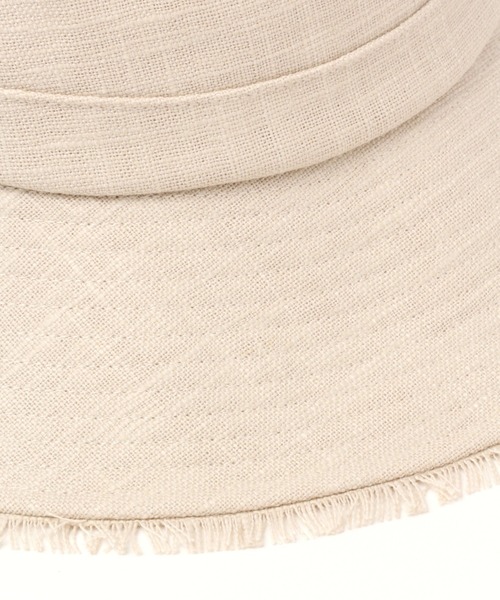 BAYFLOW(ベイフロー)の「コットンリネンフリンジハット(ハット・レディース・カーキ/ナチュラル・FREE)」の7枚目の写真