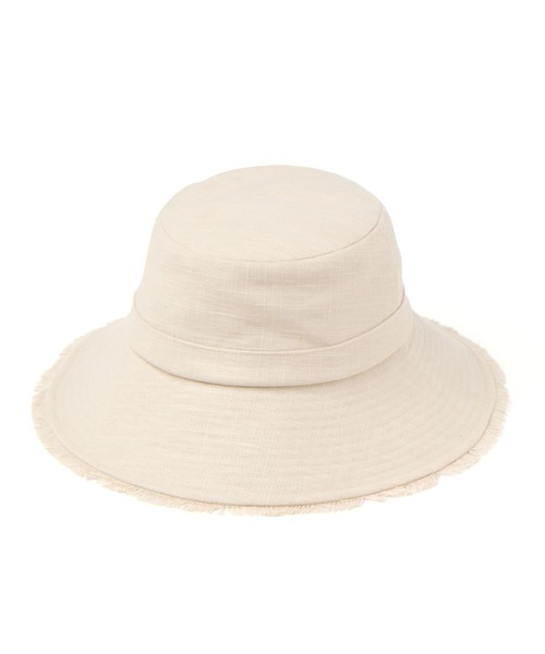 BAYFLOW(ベイフロー)の「コットンリネンフリンジハット(ハット・レディース・カーキ/ナチュラル・FREE)」の13枚目の写真