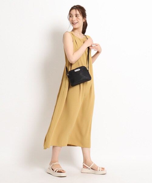 grove（グローブ）の「◆【S-LL】とろりんギャザーロングワンピース（ワンピース・レディース・ブラック/オリーブ/マスタード/パープル系4・01/02/03/04）」の8枚目の写真