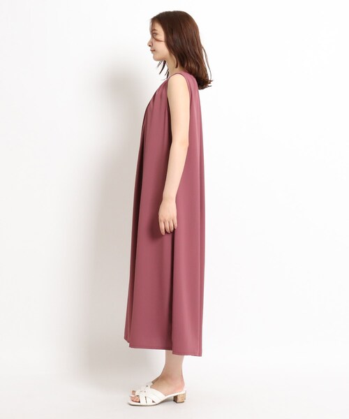 grove（グローブ）の「◆【S-LL】とろりんギャザーロングワンピース（ワンピース・レディース・ブラック/オリーブ/マスタード/パープル系4・01/02/03/04）」の10枚目の写真