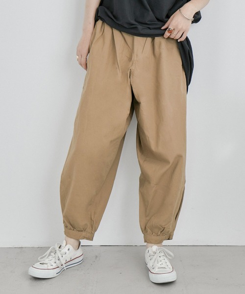 Fashion Letter（ファッションレター）の「ルーズサルエルチノパンツ ゆったり 大きいサイズ（チノパンツ・レディース・ベージュ/ブラック/カーキ・4L/M/3L/L/LL）」の13枚目の写真