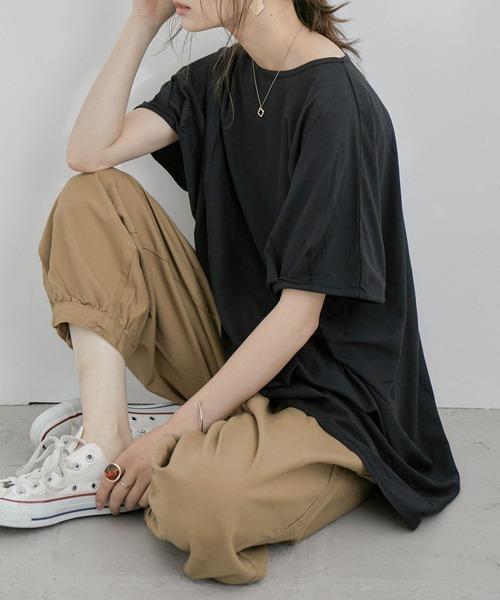 Fashion Letter（ファッションレター）の「ルーズサルエルチノパンツ ゆったり 大きいサイズ（チノパンツ・レディース・ベージュ/ブラック/カーキ・4L/M/3L/L/LL）」の21枚目の写真