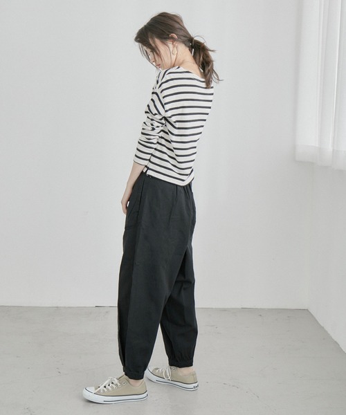 Fashion Letter（ファッションレター）の「ルーズサルエルチノパンツ ゆったり 大きいサイズ（チノパンツ・レディース・ベージュ/ブラック/カーキ・4L/M/3L/L/LL）」の14枚目の写真