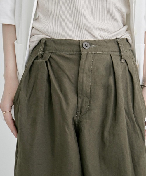 Fashion Letter（ファッションレター）の「ルーズサルエルチノパンツ ゆったり 大きいサイズ（チノパンツ・レディース・ベージュ/ブラック/カーキ・4L/M/3L/L/LL）」の11枚目の写真