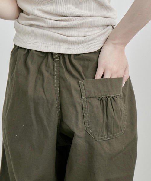 Fashion Letter（ファッションレター）の「ルーズサルエルチノパンツ ゆったり 大きいサイズ（チノパンツ・レディース・ベージュ/ブラック/カーキ・4L/M/3L/L/LL）」の7枚目の写真