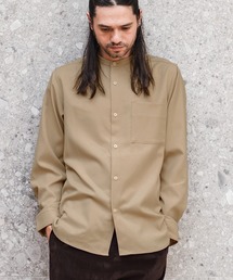 ms4746-ストレッチツイルバンドカラーシャツ