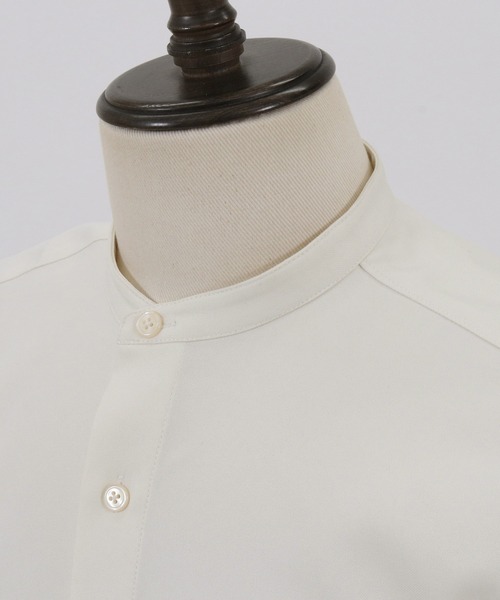 CAMBIO（カンビオ）の「ms4746-ストレッチツイルバンドカラーシャツ（シャツ/ブラウス・メンズ・ベージュ/アイボリー・M/LL/L）」の17枚目の写真