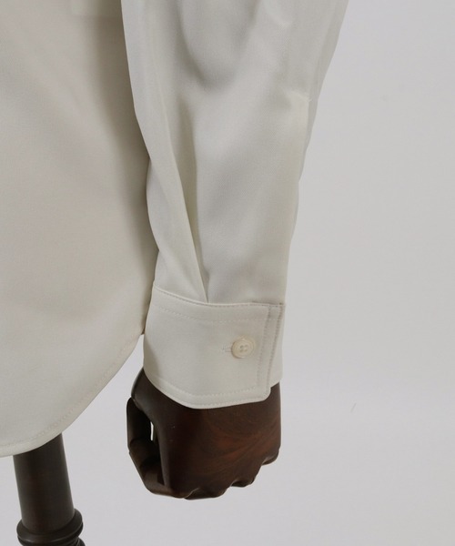 CAMBIO（カンビオ）の「ms4746-ストレッチツイルバンドカラーシャツ（シャツ/ブラウス・メンズ・ベージュ/アイボリー・M/LL/L）」の18枚目の写真