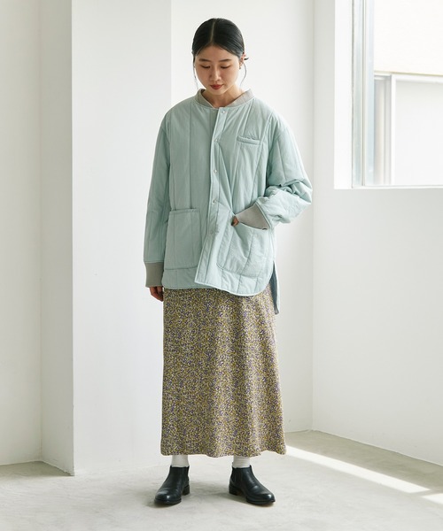 cardo fabrica（カルドファブリカ）の「●レーヨンデシン小花プリント  後ろギャザースカート（スカート・レディース・ブラック/マスタード・FREE）」の7枚目の写真