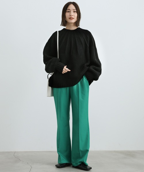 select MOCA（セレクトモカ）の「2021 AW アーチ柄ボリュームニット（ニット/セーター・レディース・ブラック/グレー/アイボリー・FREE）」の15枚目の写真
