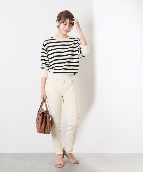 La TOTALITE(ラトータリテ)の「【HEALTHY DENIM/ヘルシーデニム】H.Salt Fringe【手洗い可能】◆(デニムパンツ・レディース・ブルー/ベージュ/ナチュラル・34/36/38/32)」の4枚目の写真