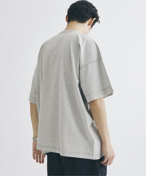 Healthknit(ヘルスニット)の「【Healthknit×JOURNAL STANDARD/ヘルスニット】別注 Henry neck FAT Tシャツ(Tシャツ/カットソー・メンズ・ホワイト/グレー・LARGE/MEDIUM)」の7枚目の写真