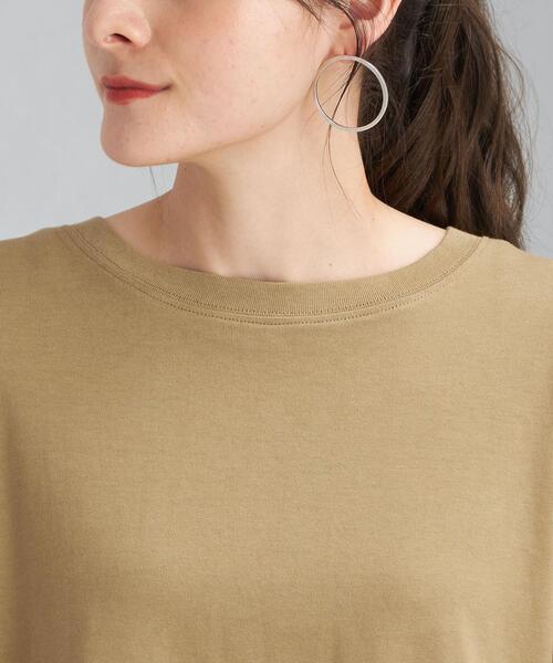 green label relaxing（グリーンレーベルリラクシング）の「ソデ コンシャス デザイン プルオーバー カットソー（Tシャツ/カットソー・レディース・ブラック/ベージュ/オフホワイト/ライム・FREE）」の15枚目の写真