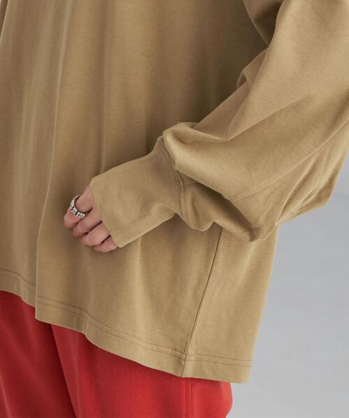 green label relaxing（グリーンレーベルリラクシング）の「ソデ コンシャス デザイン プルオーバー カットソー（Tシャツ/カットソー・レディース・ブラック/ベージュ/オフホワイト/ライム・FREE）」の14枚目の写真