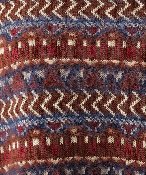 DOUBLE NAME（ダブルネーム）の「USED風柄ニットプルオーバー（ニット/セーター・レディース・ベージュ/パープル/ブラウン/レッド・FREE）」の13枚目の写真