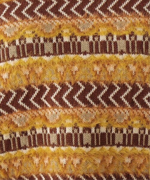 DOUBLE NAME（ダブルネーム）の「USED風柄ニットプルオーバー（ニット/セーター・レディース・ベージュ/パープル/ブラウン/レッド・FREE）」の10枚目の写真