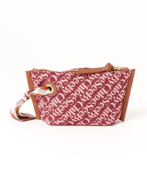 値下げ Beth ベス モノグラムジャカード コーティングファブリック ビスコースドローストリング付き ミニコスメティックポーチsmall Cosmetic Pouch スプリングフェア