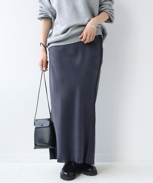 plage(プラージュ)の「キュプラ サテン スカート◆(スカート・レディース・グレー/ホワイト/ネイビー・38/36)」の18枚目の写真
