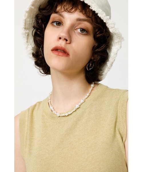 SLY（スライ）の「FAUX PEARL NECKLACE/パールネックレス（ネックレス・レディース・ホワイト・FREE）」の3枚目の写真