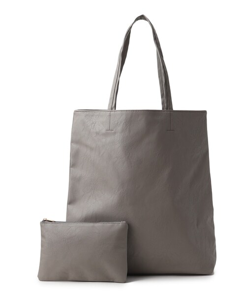 SHOO・LA・RUE（シューラルー）の「◆【洗える】ポーチ付トート（トートバッグ・レディース・パープル系4/ダークブラウン系7/イエロー/ブラック/ベージュ/シルバー/ライトグリーン・00）」の5枚目の写真