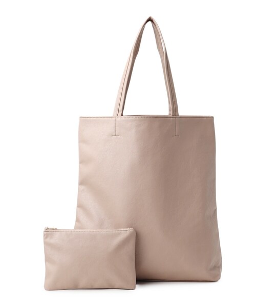 SHOO・LA・RUE（シューラルー）の「◆【洗える】ポーチ付トート（トートバッグ・レディース・パープル系4/ダークブラウン系7/イエロー/ブラック/ベージュ/シルバー/ライトグリーン・00）」の4枚目の写真