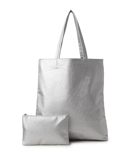 SHOO・LA・RUE（シューラルー）の「◆【洗える】ポーチ付トート（トートバッグ・レディース・パープル系4/ダークブラウン系7/イエロー/ブラック/ベージュ/シルバー/ライトグリーン・00）」の7枚目の写真