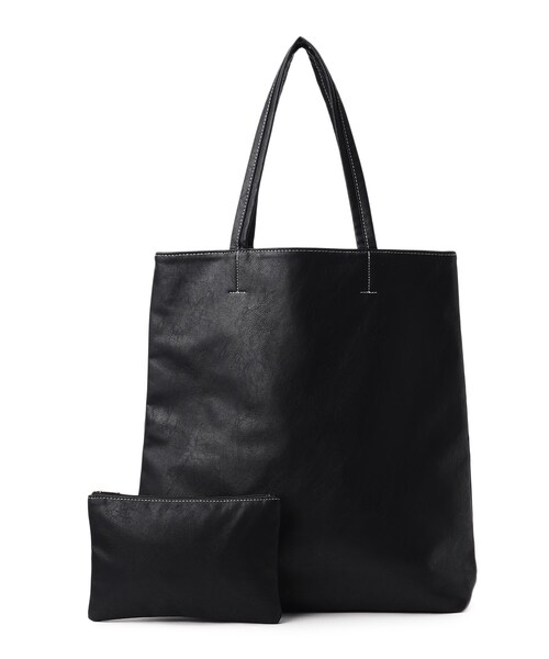 SHOO・LA・RUE（シューラルー）の「◆【洗える】ポーチ付トート（トートバッグ・レディース・パープル系4/ダークブラウン系7/イエロー/ブラック/ベージュ/シルバー/ライトグリーン・00）」の2枚目の写真