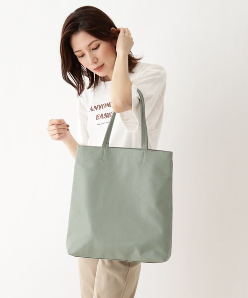 SHOO・LA・RUE（シューラルー）の「◆【洗える】ポーチ付トート（トートバッグ・レディース・パープル系4/ダークブラウン系7/イエロー/ブラック/ベージュ/シルバー/ライトグリーン・00）」の18枚目の写真