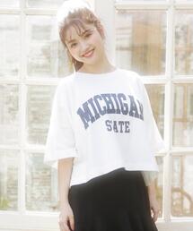 INGNI | カレッジロゴショート丈プルオーバー(Tシャツ/カットソー)