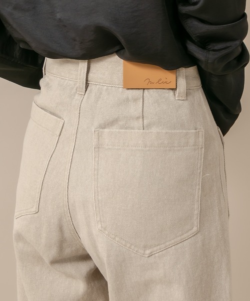 mline（エムライン）の「[mline] WEB限定 ハイウエストポケットデニム（デニムパンツ・レディース・ライトグレー/ネイビー・1/2）」の5枚目の写真