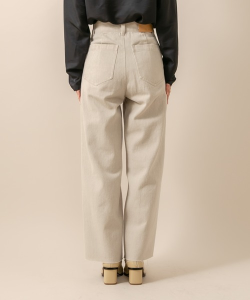 mline（エムライン）の「[mline] WEB限定 ハイウエストポケットデニム（デニムパンツ・レディース・ライトグレー/ネイビー・1/2）」の8枚目の写真