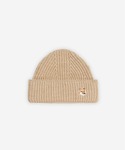 Maison Kitsune的「FOX HEAD PATCH RIBBED HAT（毛綫帽）」