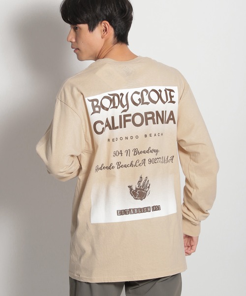 Body Glove（ボディグローブ）の「【BODY GLOVE(ボディグローブ)】ショップロンT（Tシャツ/カットソー・メンズ・ホワイト/ベージュ・MEDIUM）」の2枚目の写真
