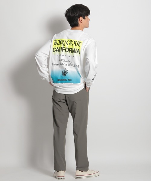 Body Glove（ボディグローブ）の「【BODY GLOVE(ボディグローブ)】ショップロンT（Tシャツ/カットソー・メンズ・ホワイト/ベージュ・MEDIUM）」の5枚目の写真