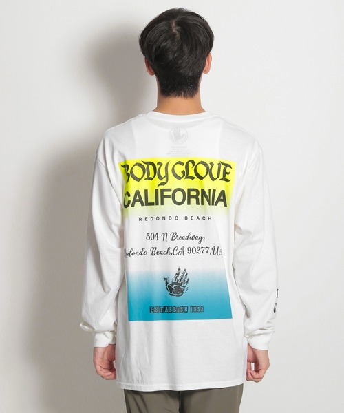 Body Glove（ボディグローブ）の「【BODY GLOVE(ボディグローブ)】ショップロンT（Tシャツ/カットソー・メンズ・ホワイト/ベージュ・MEDIUM）」の11枚目の写真