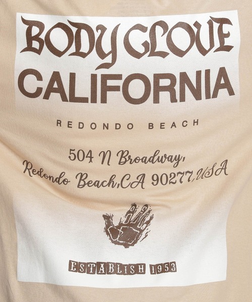 Body Glove（ボディグローブ）の「【BODY GLOVE(ボディグローブ)】ショップロンT（Tシャツ/カットソー・メンズ・ホワイト/ベージュ・MEDIUM）」の4枚目の写真
