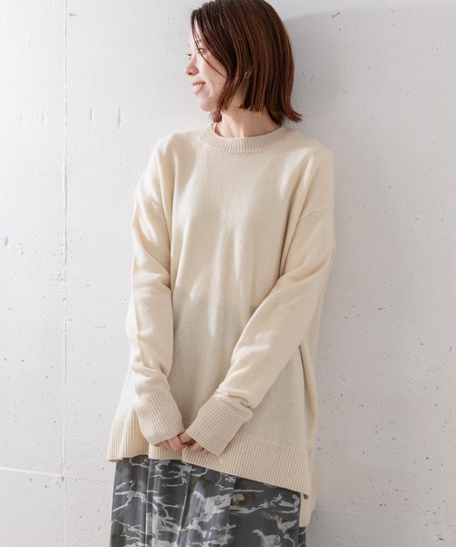 URBAN RESEARCH Sonny Label（アーバンリサーチサニーレーベル）の「『WEB限定』RICH SOFT WOOLワイドルーズプルオーバー（ニット/セーター・レディース・ピンク系その他/ベージュ系その他/ブラック・FREE）」の2枚目の写真