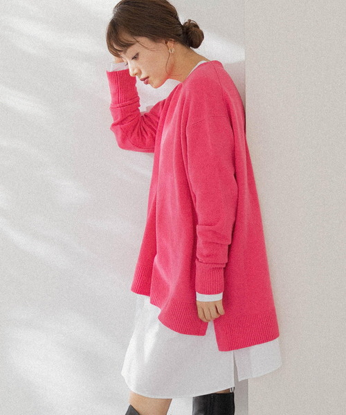 URBAN RESEARCH Sonny Label（アーバンリサーチサニーレーベル）の「『WEB限定』RICH SOFT WOOLワイドルーズプルオーバー（ニット/セーター・レディース・ピンク系その他/ベージュ系その他/ブラック・FREE）」の3枚目の写真