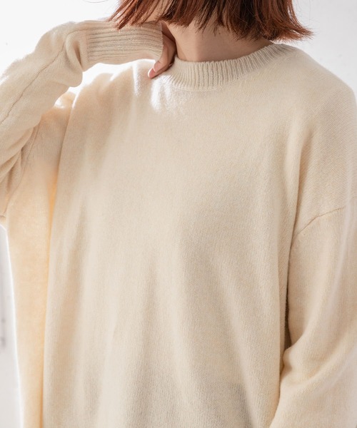 URBAN RESEARCH Sonny Label（アーバンリサーチサニーレーベル）の「『WEB限定』RICH SOFT WOOLワイドルーズプルオーバー（ニット/セーター・レディース・ピンク系その他/ベージュ系その他/ブラック・FREE）」の5枚目の写真