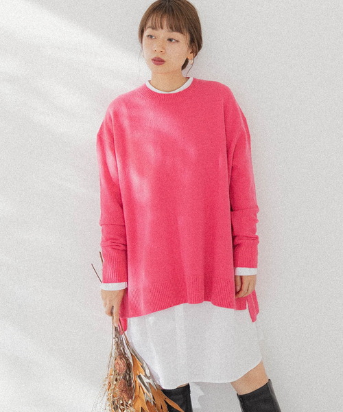 URBAN RESEARCH Sonny Label（アーバンリサーチサニーレーベル）の「『WEB限定』RICH SOFT WOOLワイドルーズプルオーバー（ニット/セーター・レディース・ピンク系その他/ベージュ系その他/ブラック・FREE）」の18枚目の写真